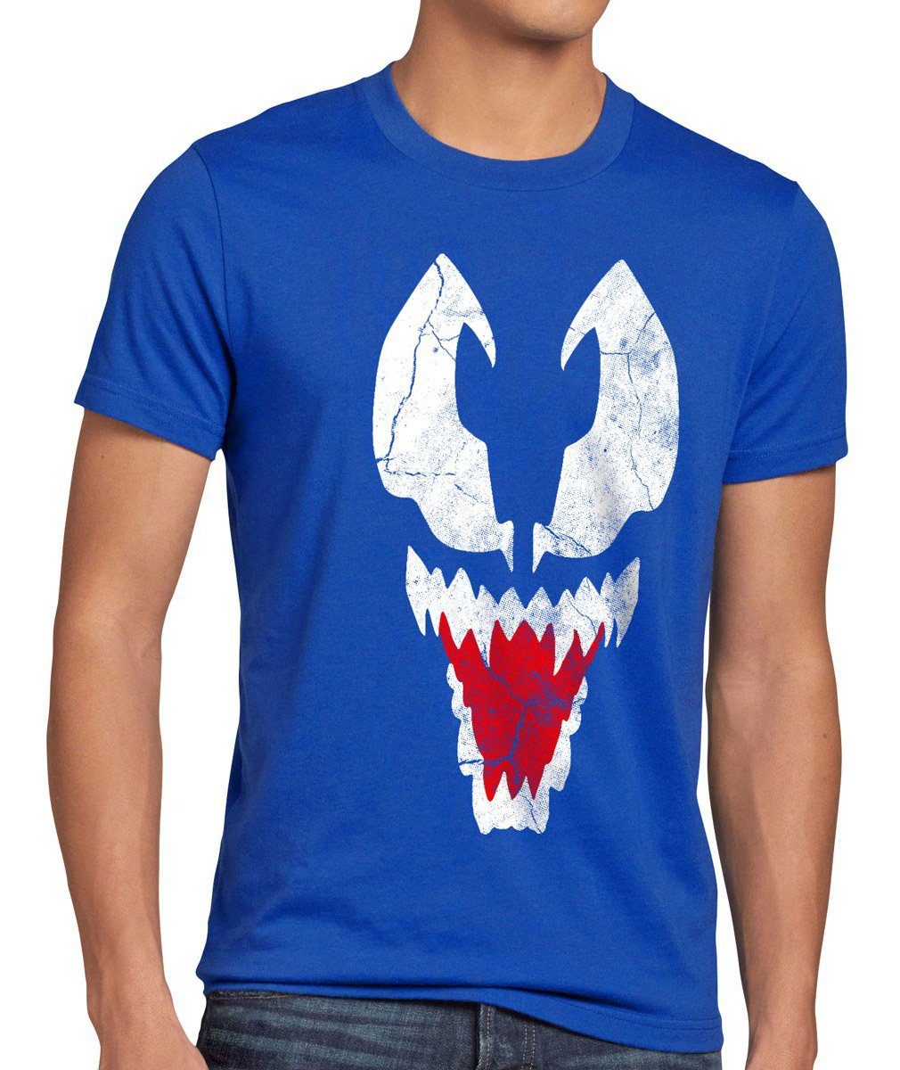 style3 Print-Shirt blau sheldon Brock T-Shirt bang superheld man schurke Herren Eddie big spider spinne