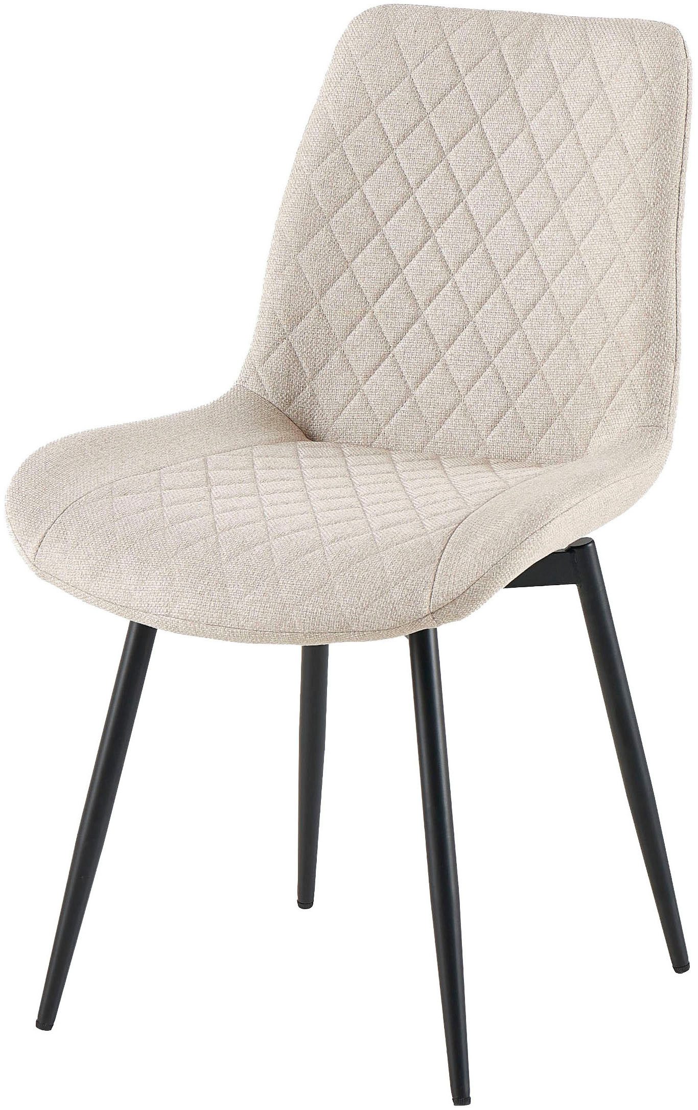 OTTO home Esszimmerstuhl Juniper, 2er-Set (2 St), Stuhl aus Webstoff mit moderner Rautensteppung und 360° Drehfunktion