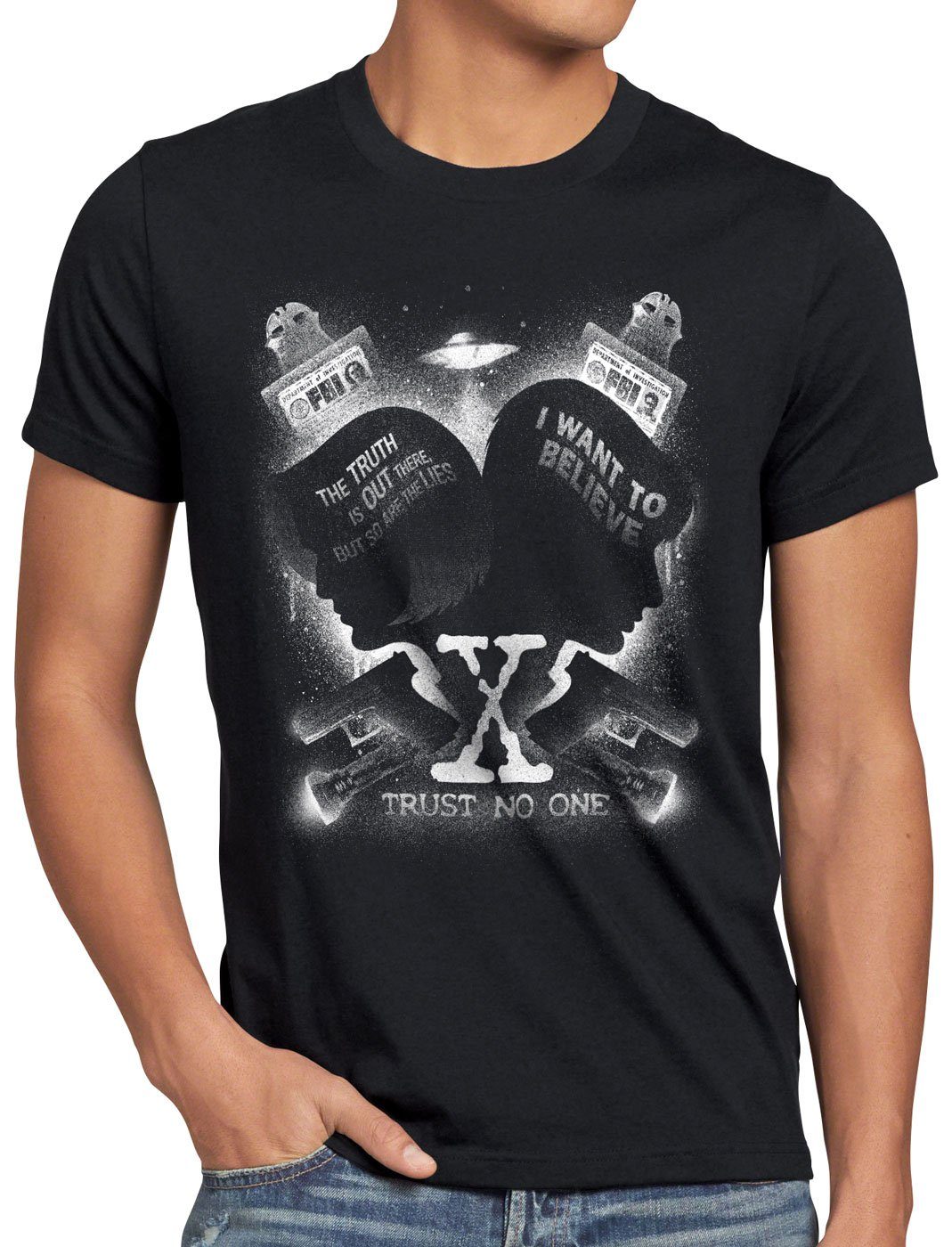 style3 T-Shirt X-Agents fbi alien ufo akte x fox mulder dana scully günstig online kaufen