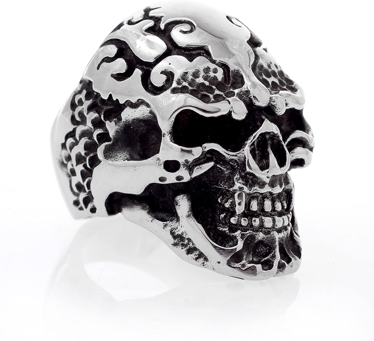 Fingerring - Hoch - Ring (22.3) -Totenkopf Karisma Gothic 316L Karisma Poliert Bulk Edelstahl skull SRSK005 70 -