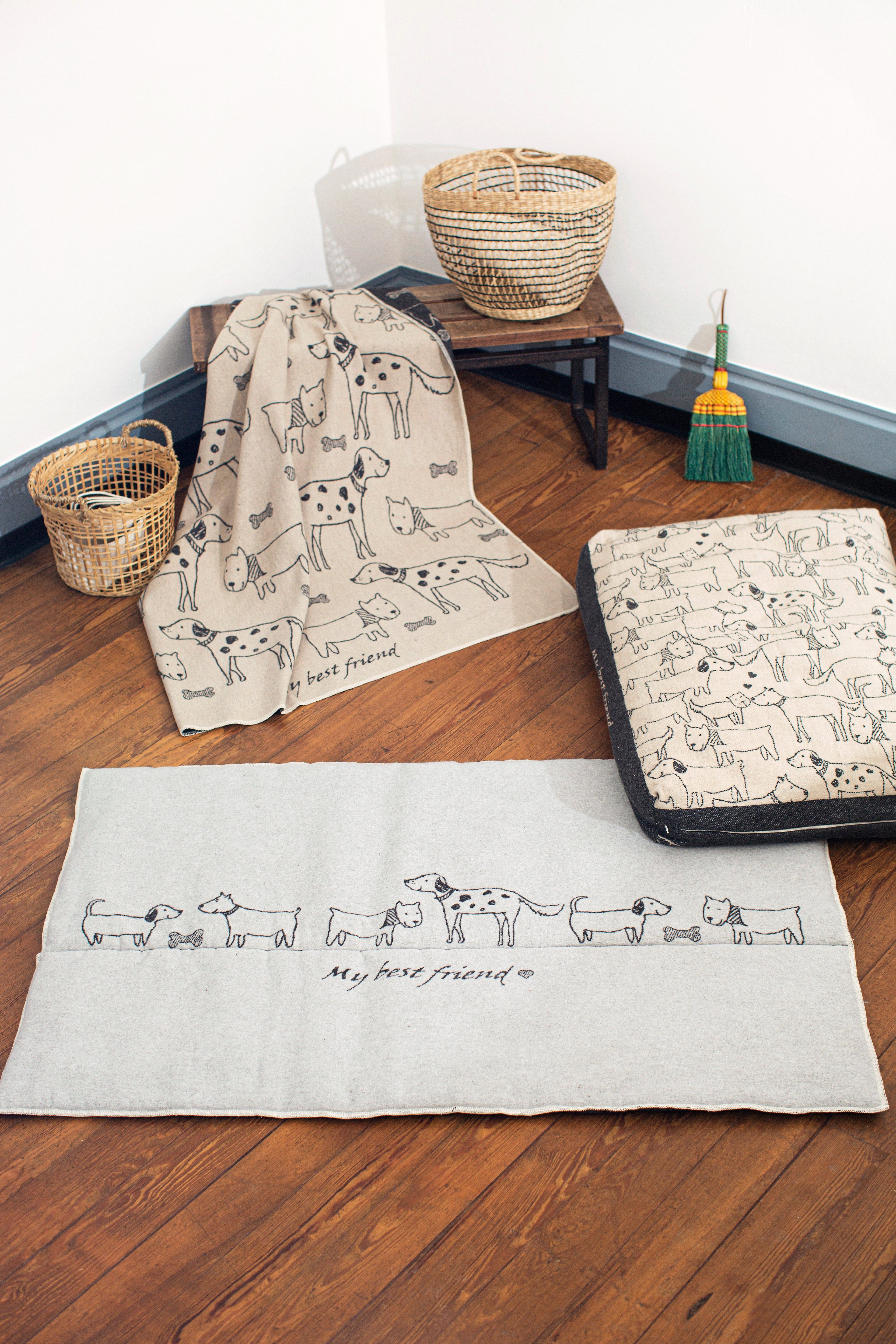 DAVID FUSSENEGGER Tierdecke Hundedecke 'best friend allover' 100 x 140 cm