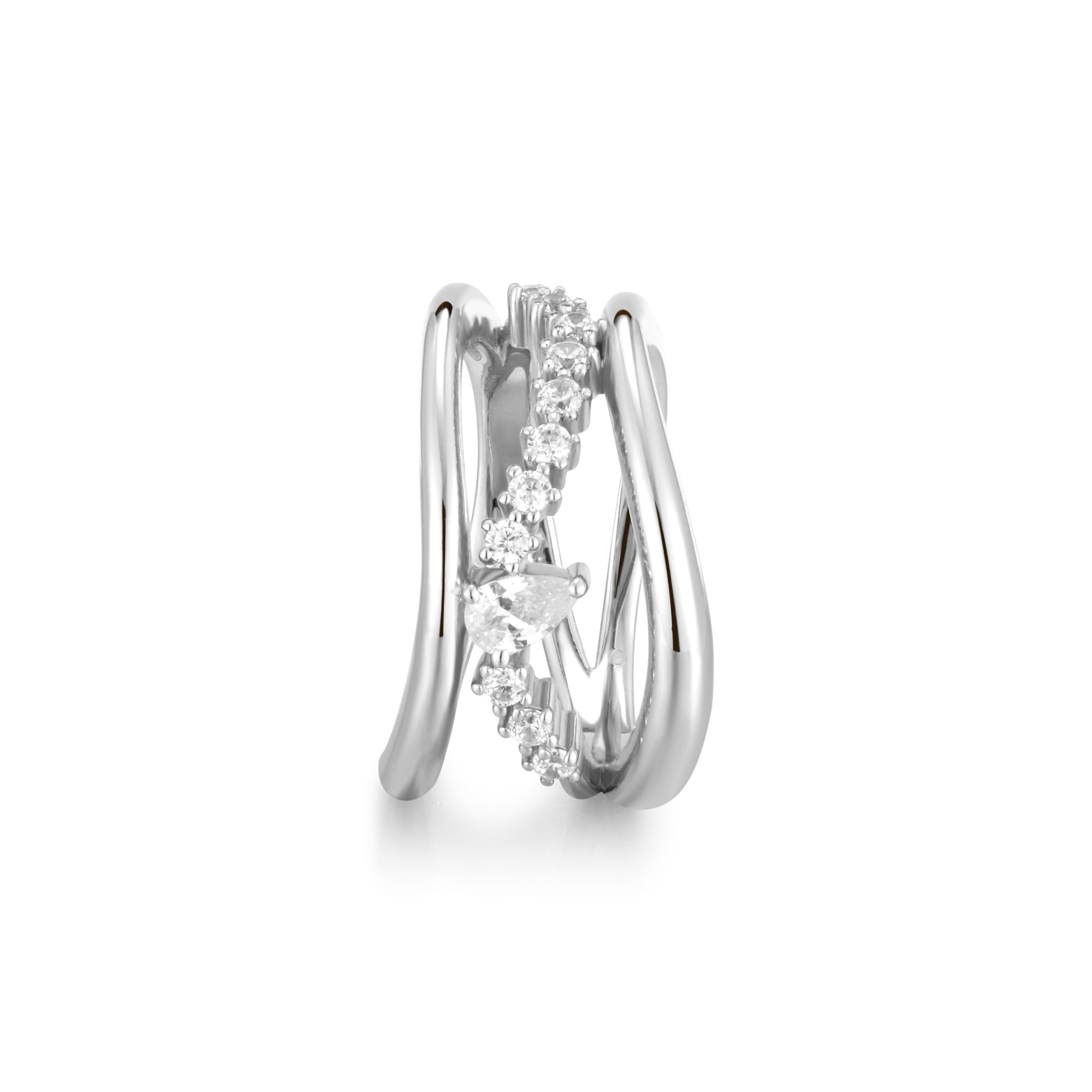 Ania Haie Fingerring Sparkle Ring 925er Sterlingsilber