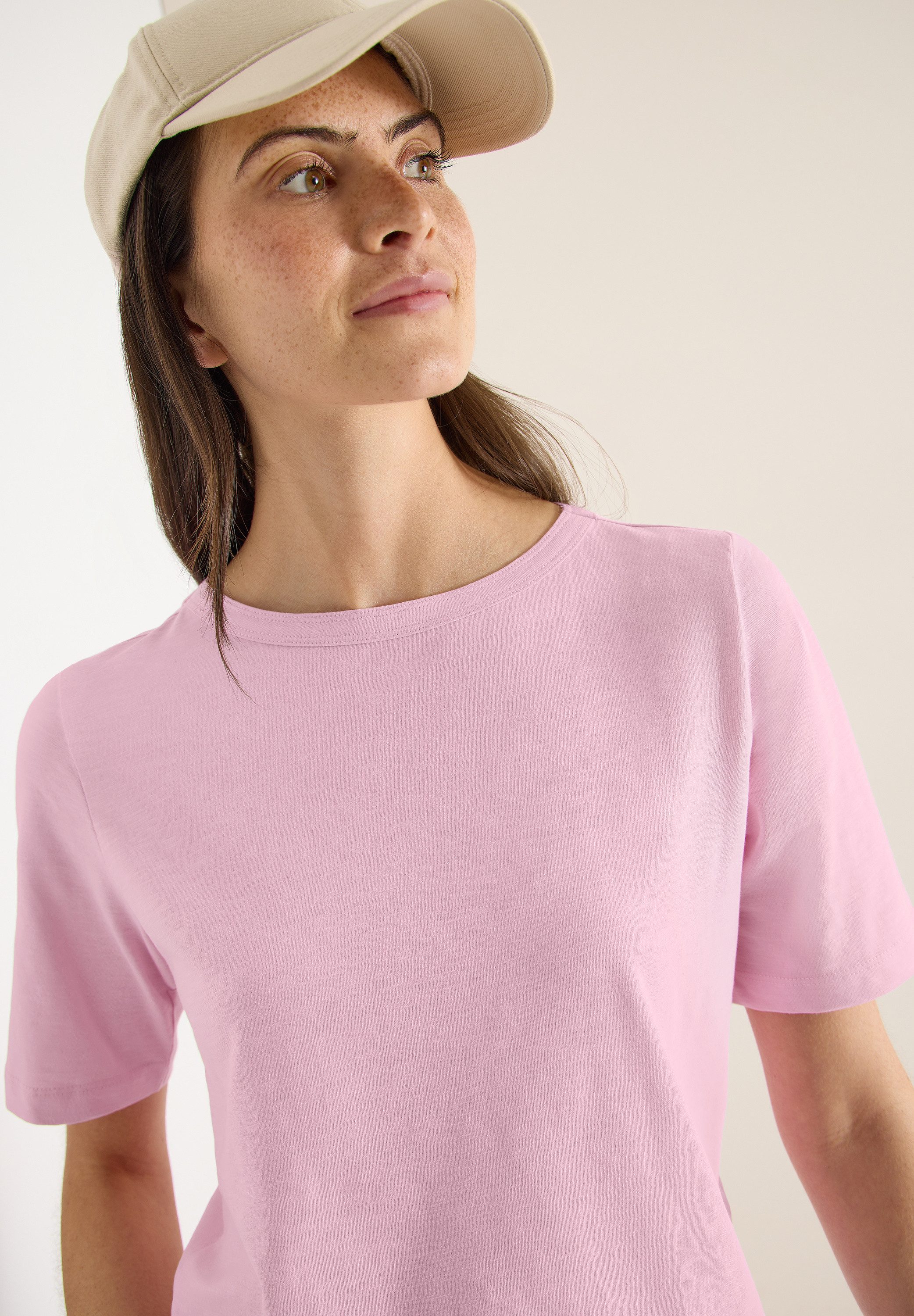 CECIL Kurzarmshirt aus weicher Baumwolle