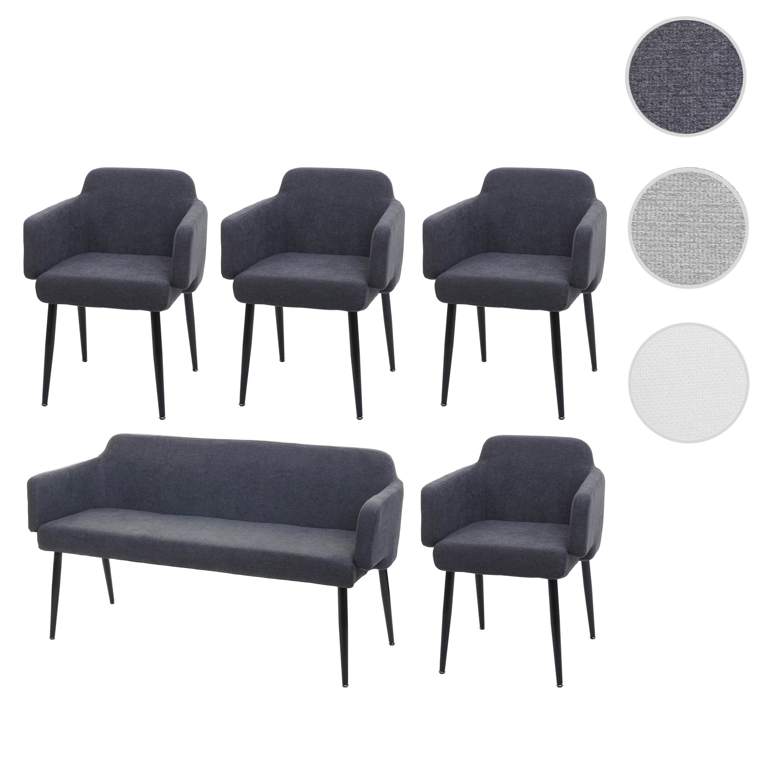 MCW Essgruppe MCW-L13-Set-4, (Set, 5er), Hohe Stoffqualität, Schraubfüße zum Ausgleichen von Bodenunebenheiten
