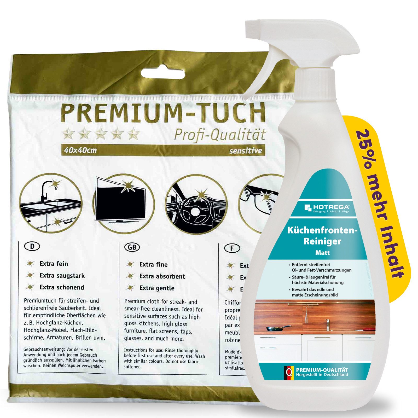 HOTREGA® Küchenfronten-Reiniger matt Уборщик кухни (säure- und laugenfrei, materialschonend)