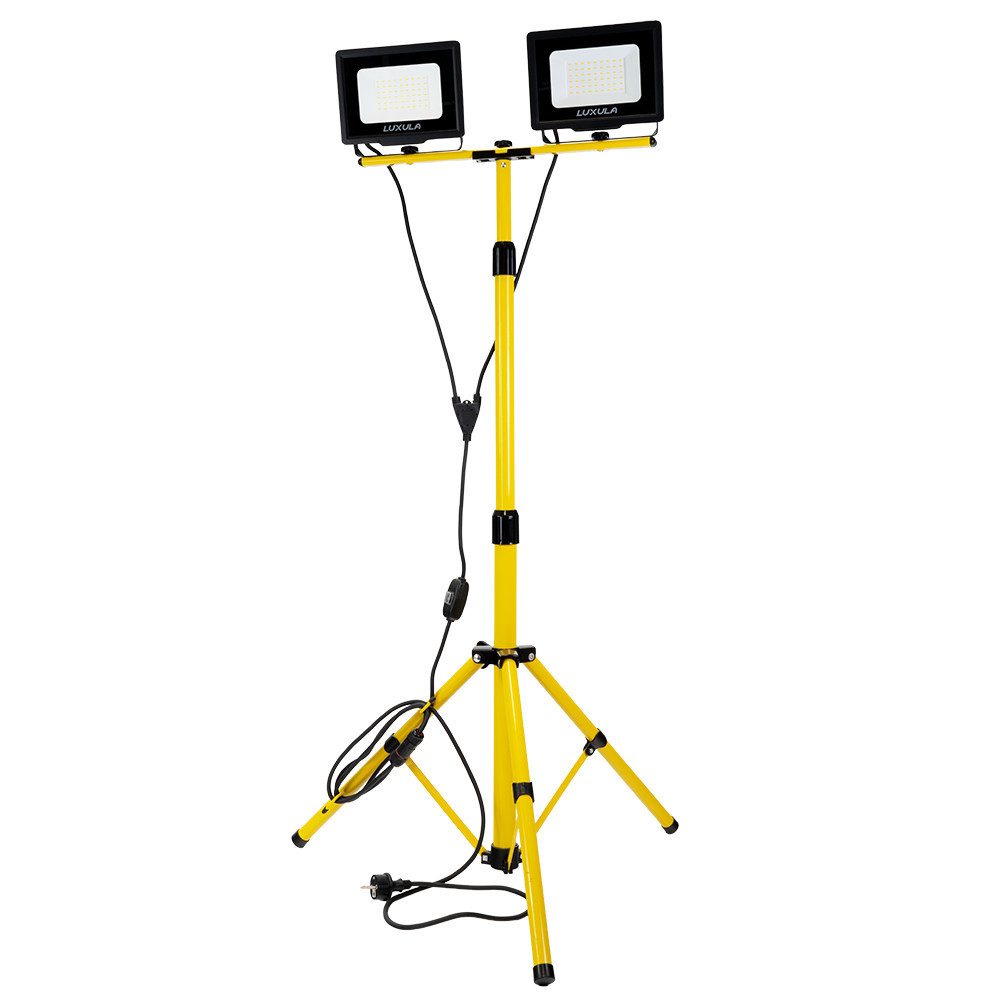LUXULA LED Flutlichtstrahler LUXULA LED Fluter 60 W 4000 K Neutralweiß Schwarz, LED fest integriert, Neutralweiß