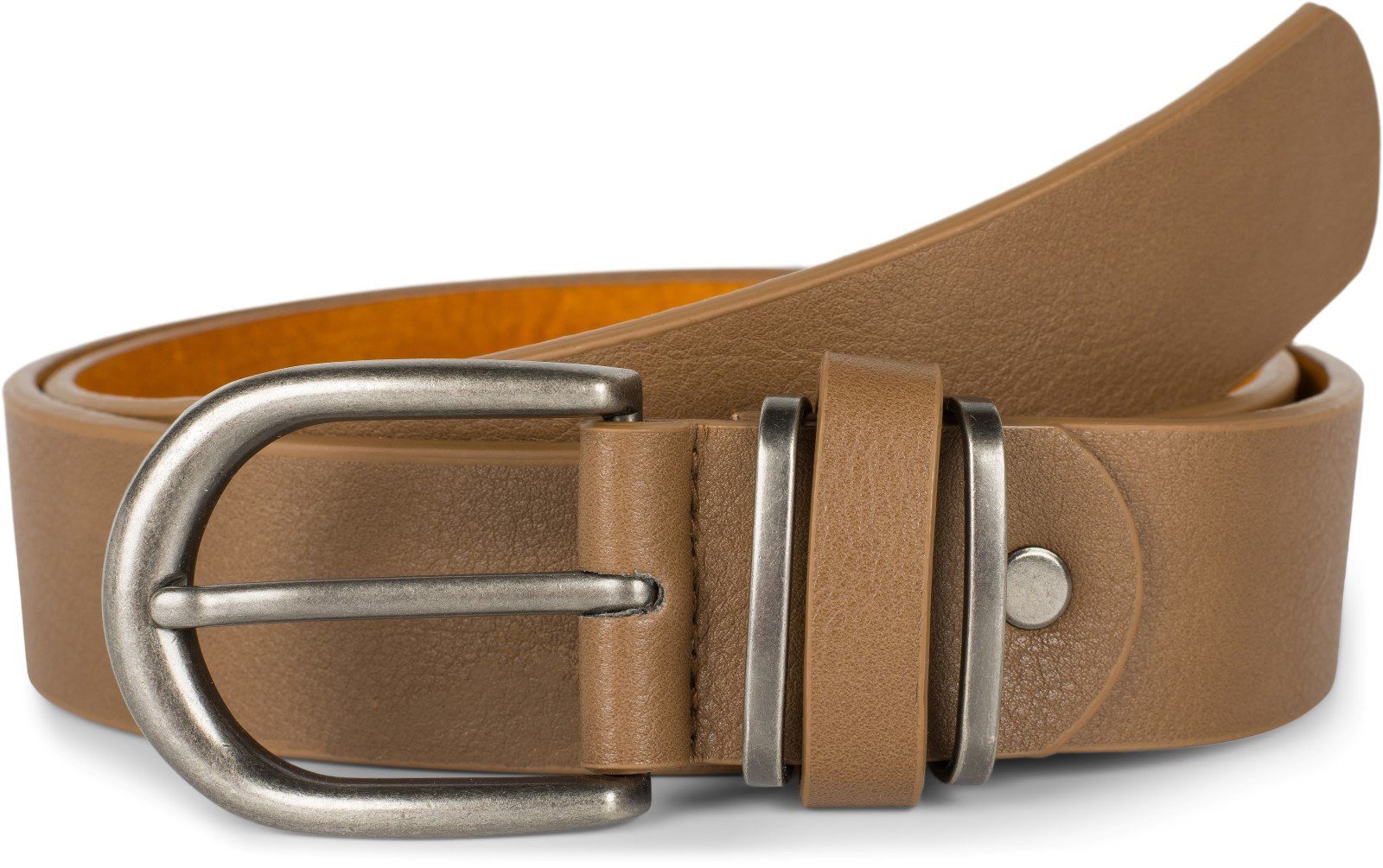 styleBREAKER Synthetikgürtel Gürtel mit Metall Gürtelschlaufe günstig online kaufen