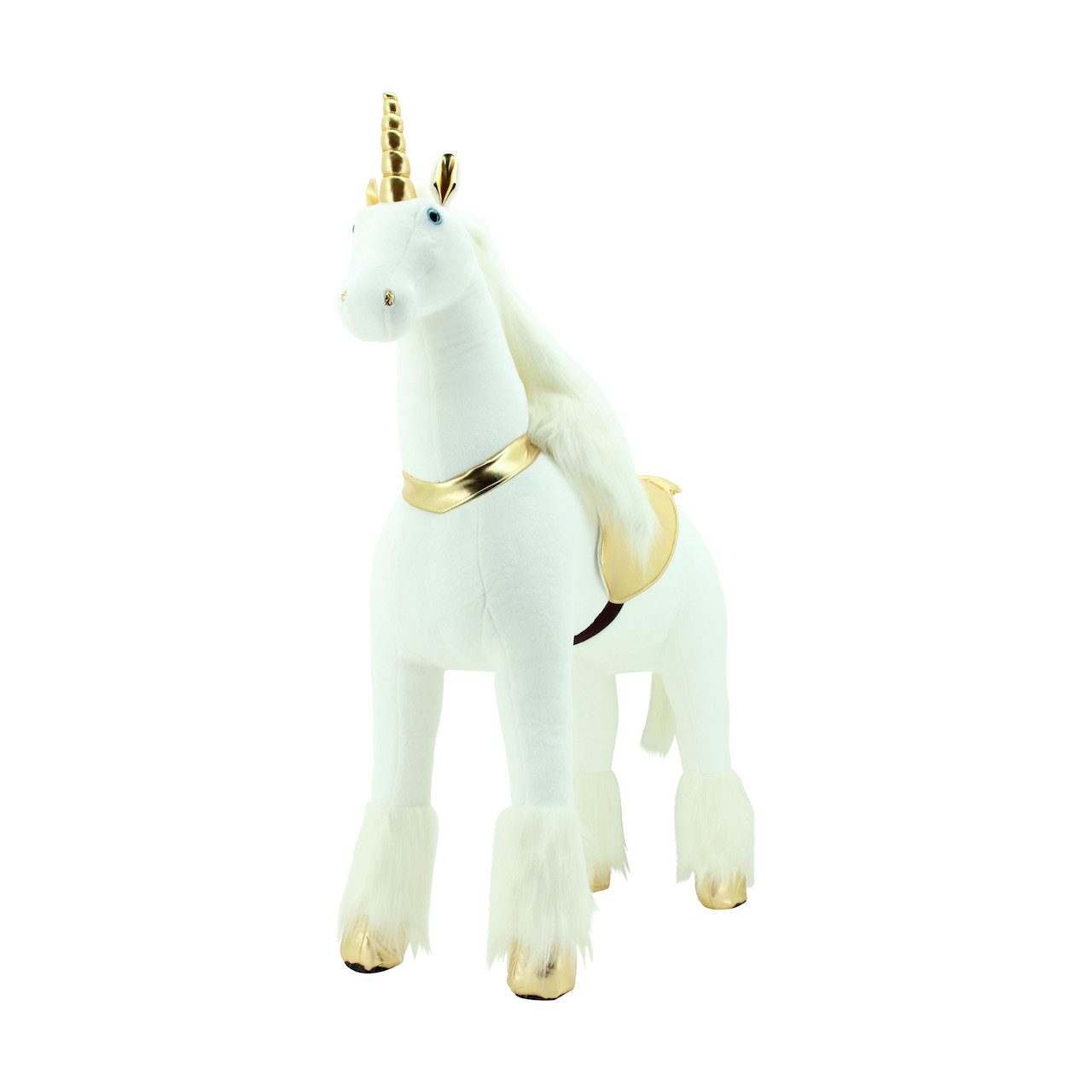 Sweety-Toys Stehpferd Sweety Toys 11308 Stehpferd Einhorn Pferd 125cm robuster Stahlunterbau