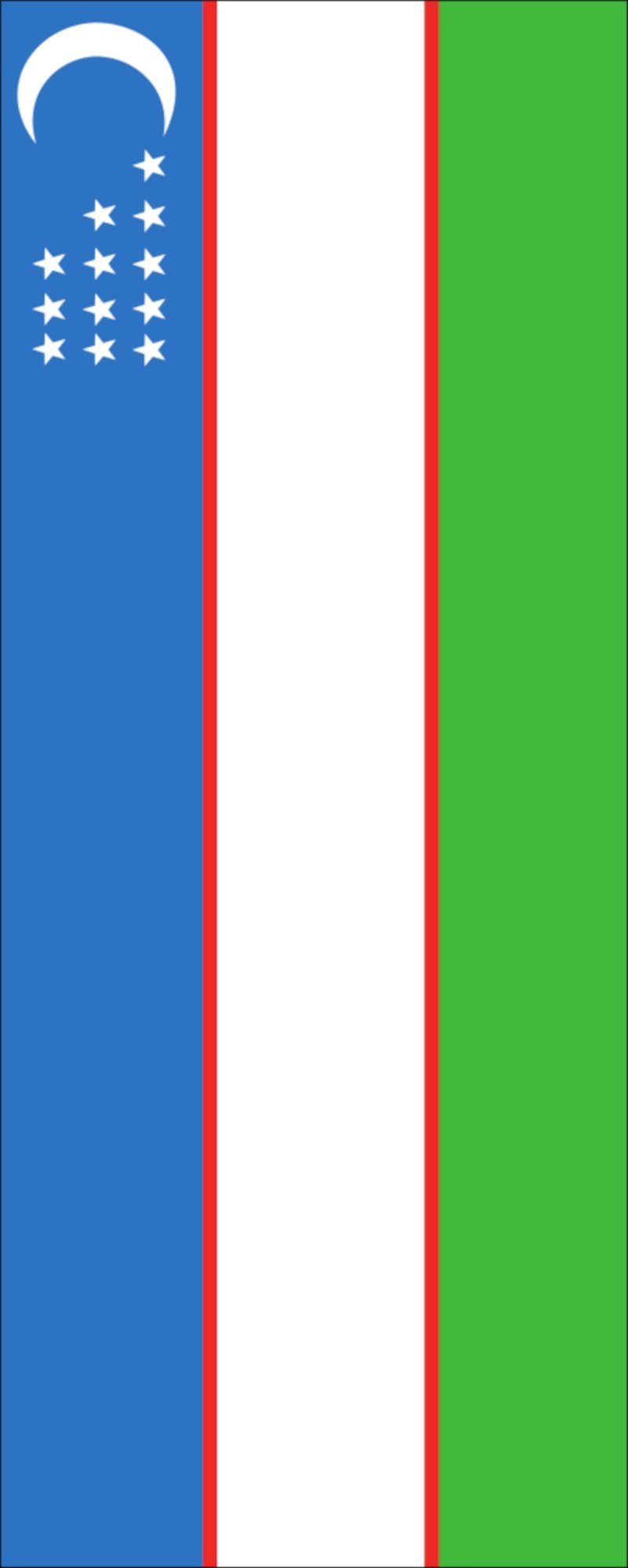 flaggenmeer Flagge Flagge Usbekistan 110 g/m² Hochformat | Fahnen