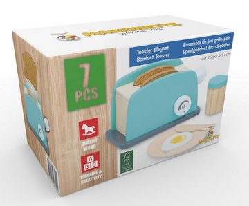 Warenhandel König Kinder-Toaster Spielzeug Toaster mit Zubehör aus FSC Holz