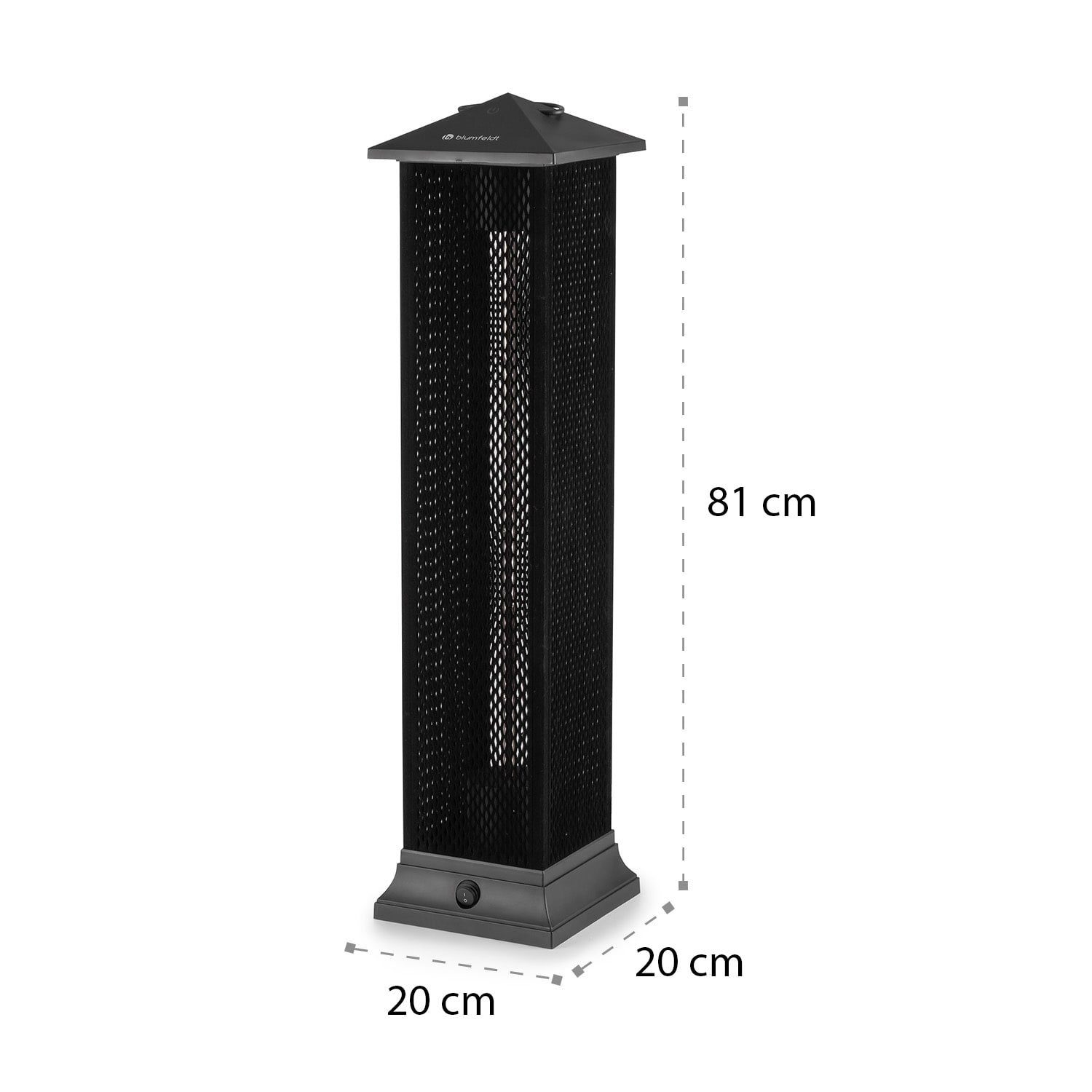 Heizstrahler 1500 Terrasse Terrassenstrahler Heat Infrarotstrahler Terrassenheizstrahler Tower, blumfeldt Infrarot W,