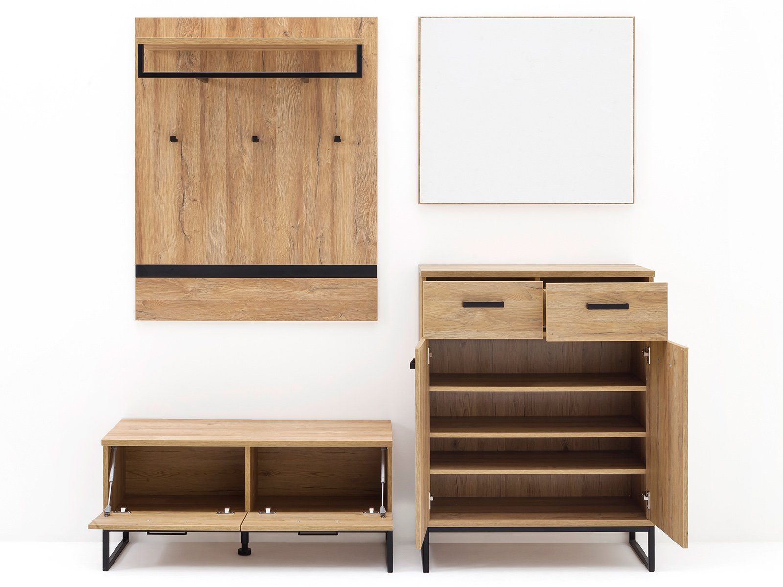 MCA furniture Garderoben-Set 191 x 196 x 38 cm (B/H/T)