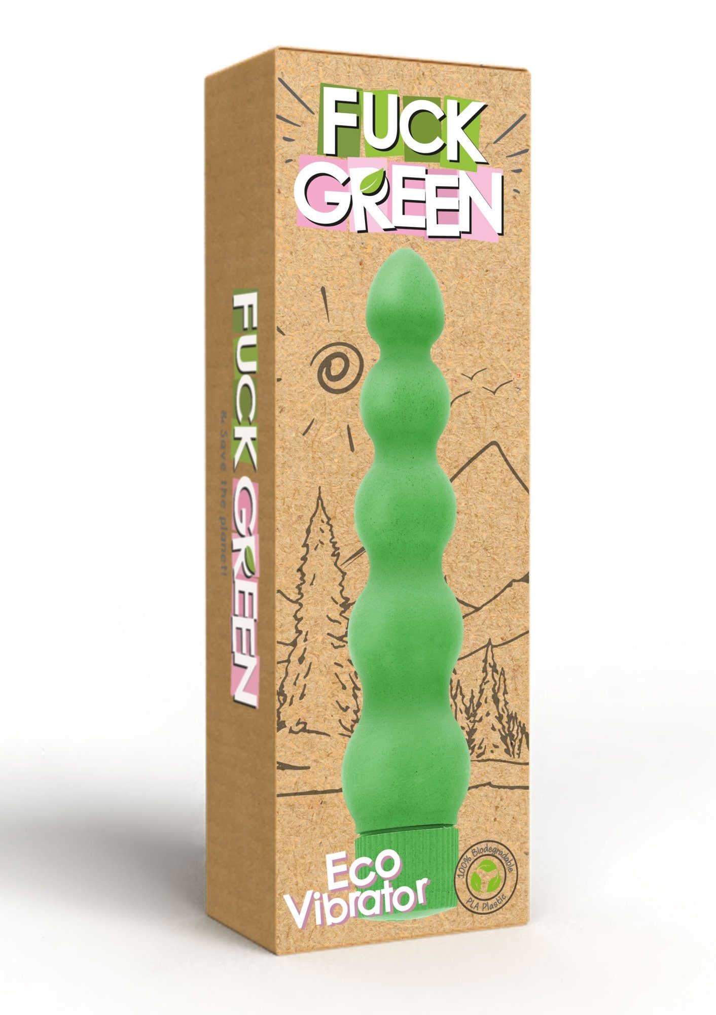 100 Vibrator vegan - abbaubar biologisch % Vibrator grün GREEN FUCK