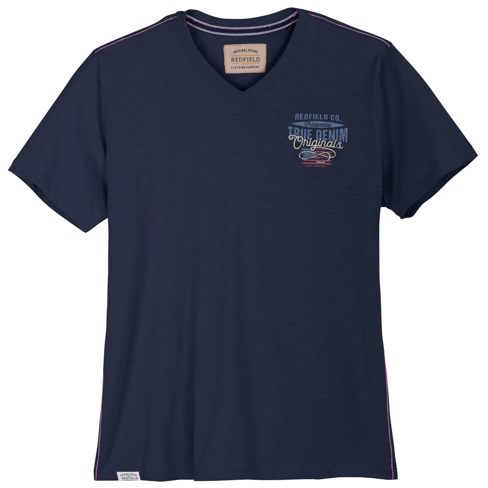 redfield V-Shirt Redfield Übergrößen T-Shirt V-Neck günstig online kaufen