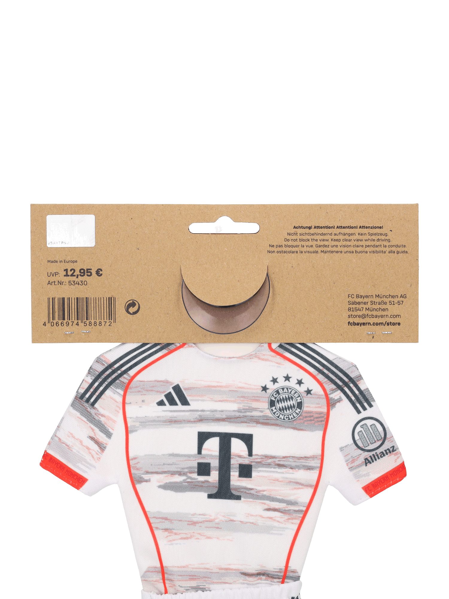 FC Bayern München Kennzeichenhalter FC Bayern München Auto Mini Kit Away 24-25 I Weiß