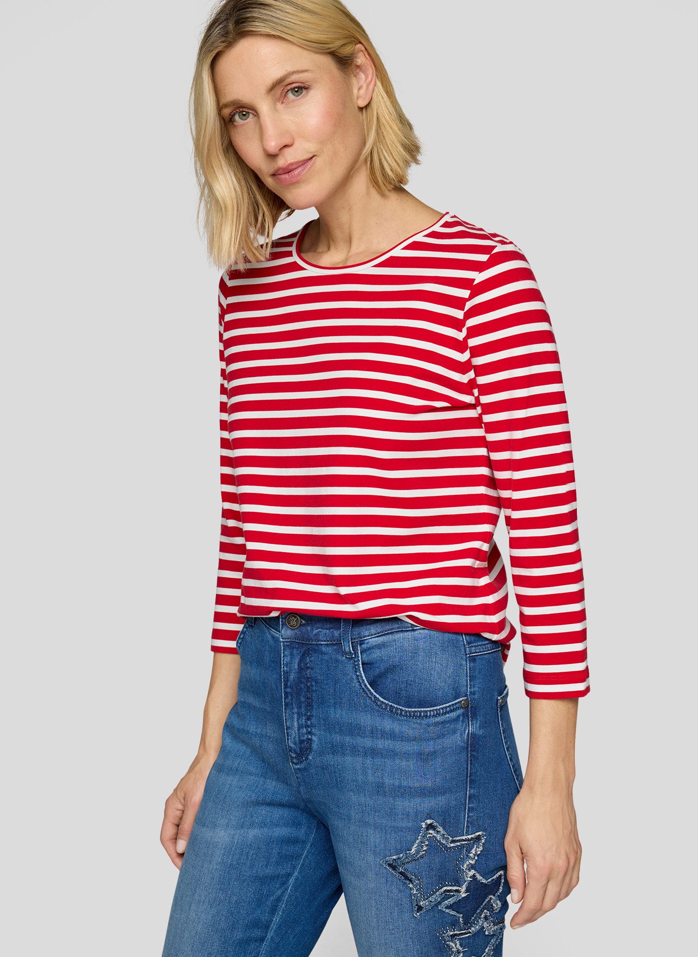 Rabe 3/4-Arm-Shirt in Streifen-Optik günstig online kaufen