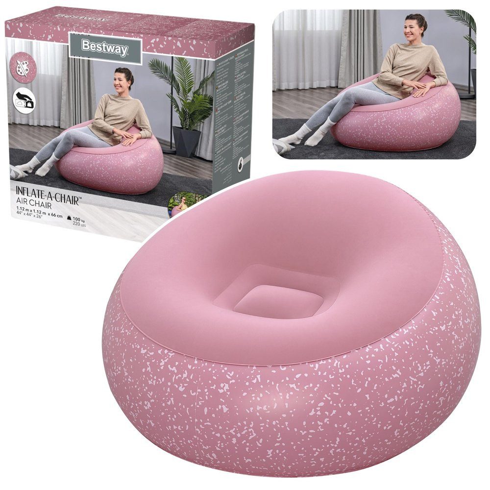 BESTWAY Whirlpoolsitz Aufblasbarer Stuhl, rosa, Bestway 75155