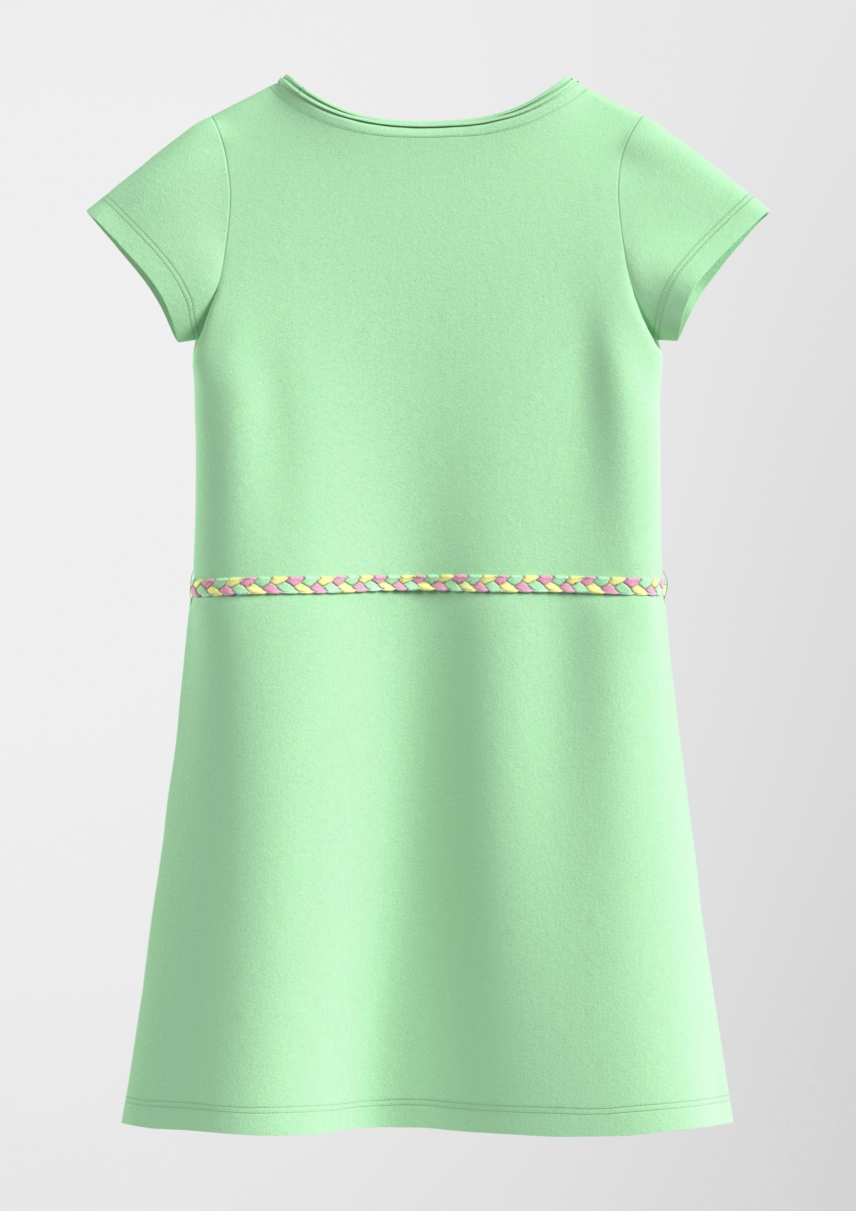 Glitzer-Artwork Glitzer Kurzes Artwork, s.Oliver Minikleid Kleid mit hellgrün