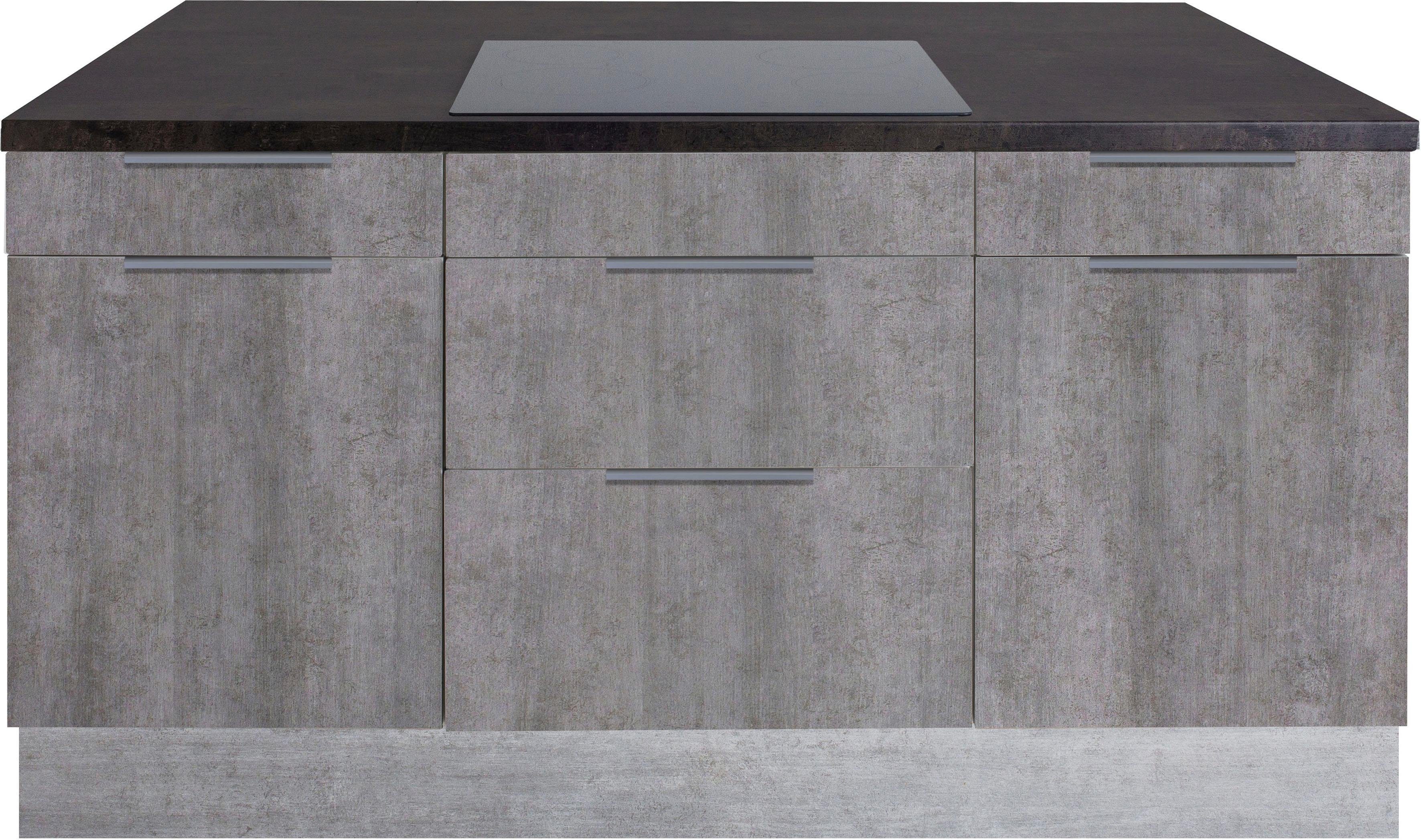 OPTIFIT Kücheninsel Tara, mit und Stellbreite 95 x cm 160 Soft-Close-Funktion, Vollauszügen