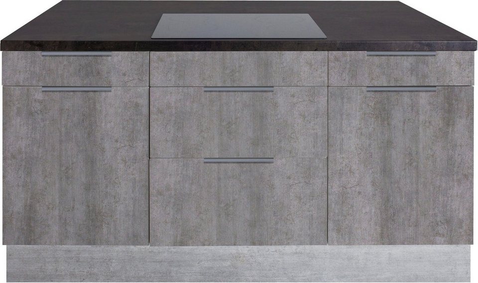 OPTIFIT Kücheninsel Tara, mit Vollauszügen und Soft-Close-Funktion,  Stellbreite 160 x 95 cm