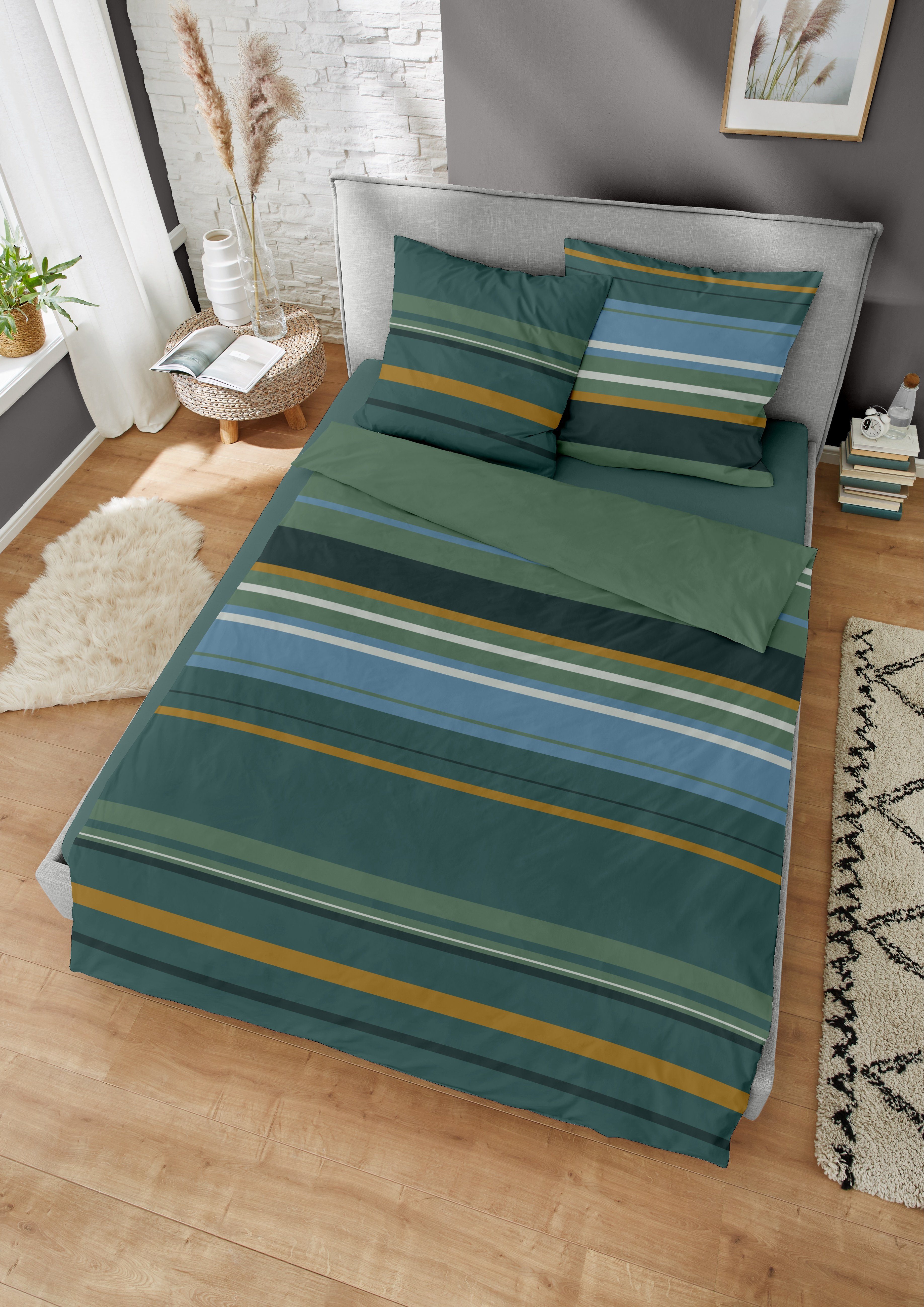Dormisette Bettwäsche Edelbiber 155x220 cm 80x80 günstig online kaufen