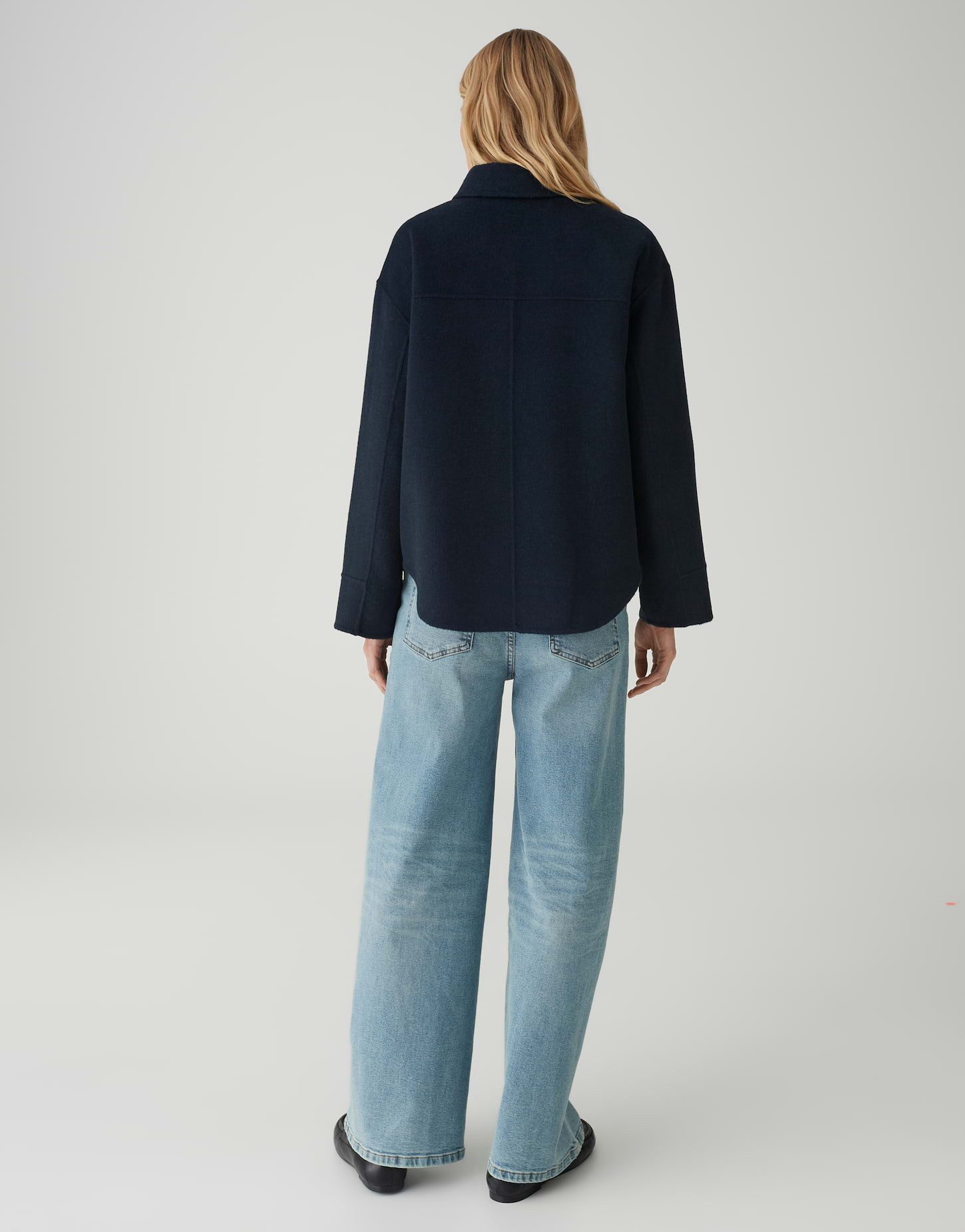 OPUS Wolljacke HILLVYN aus hochwertigem Wolle Mix Weite Passform, gerader Schnitt, überschnittene Schulter