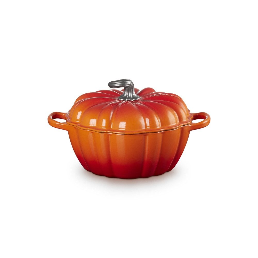 LE CREUSET Bräter LeCreuset Bräter Kürbis Signature 24cm, Auswahl Ofenrot, Gußeisen