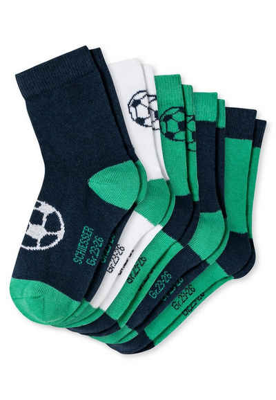 Schiesser Langsocken Fußball - 5 Paar (Spar-Set, 5-Paar) Kindersocken Jungen - Baumwolle -