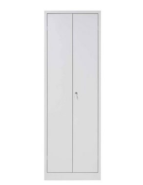 Furni24 Mehrzweckschrank Putzmittelschrank, 60x180 cm, grau