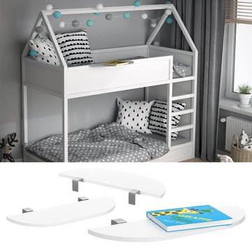 VitaliSpa® Regal Einhängetablett für Kinderbett Zubehör Ablage Weiß