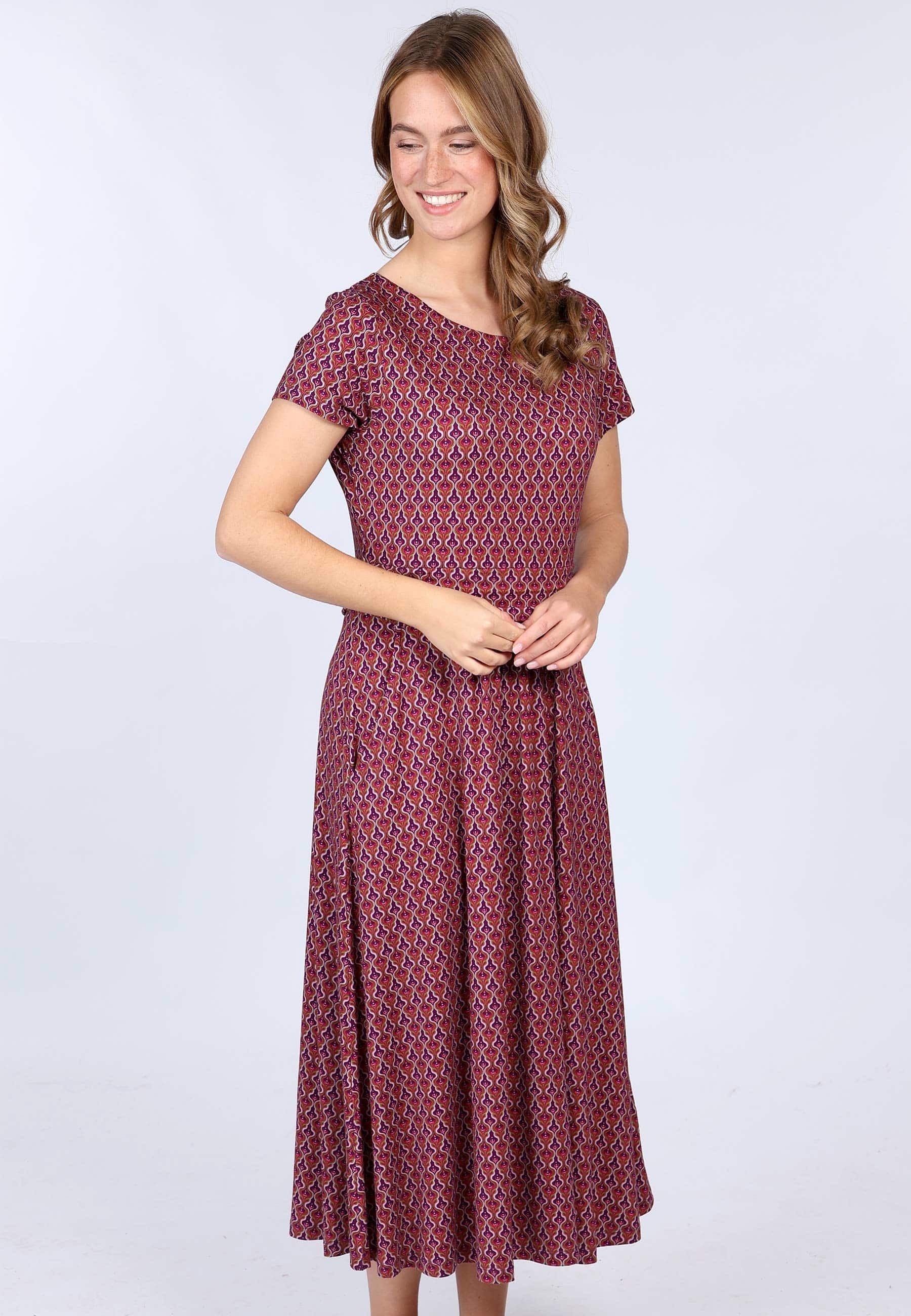Lykka du Nord Sommerkleid Malind geo Taillenraffung