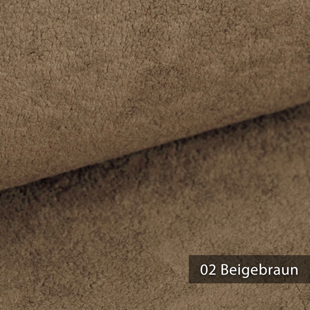 novely® Stoff HURTH Kuscheliger Möbelstoff Velours Polsterstoff Erdtöne, Robust, Kuschelweich, Pflegeleicht, Meterware, 1lfm