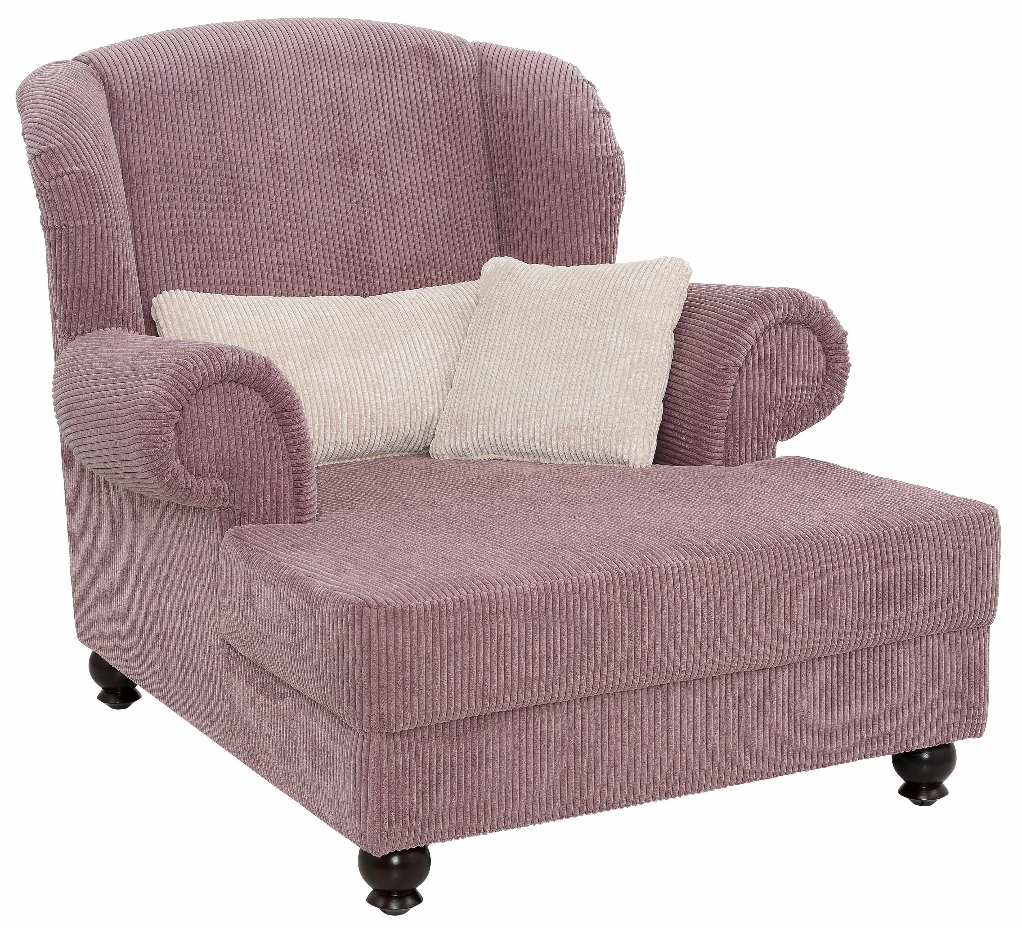 Home affaire XXL-Sessel King Henry, Sessel, Ohrensessel, Relaxsessel, Big Sessel, Breite 121cm, mit Federkern, in legerer Polsterung und losen Kissen – Bild 2 von 5
