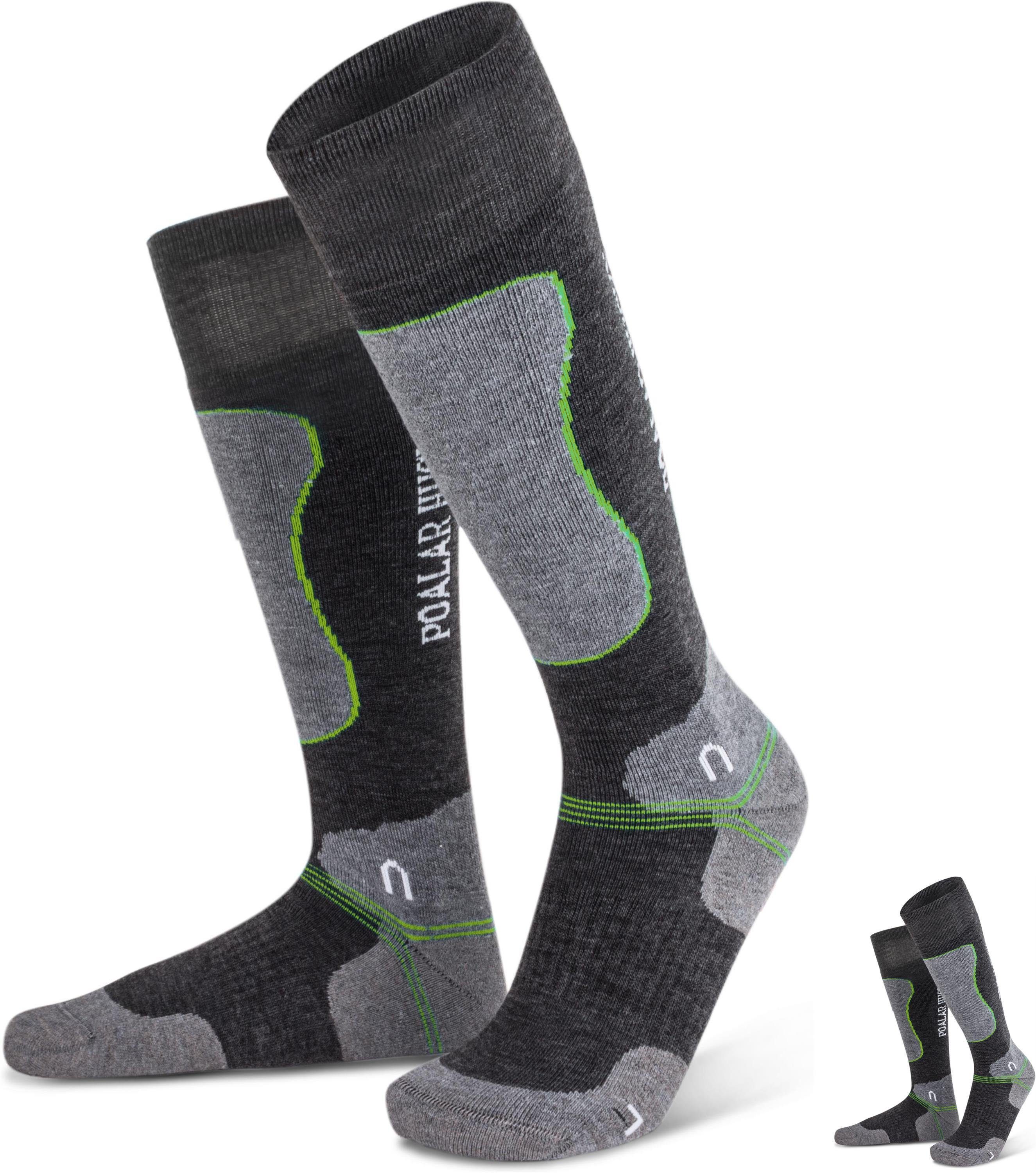 Polar Husky Skisocken 2 Paar Kniestrümpfe (2 Paar) schnelltrocknend