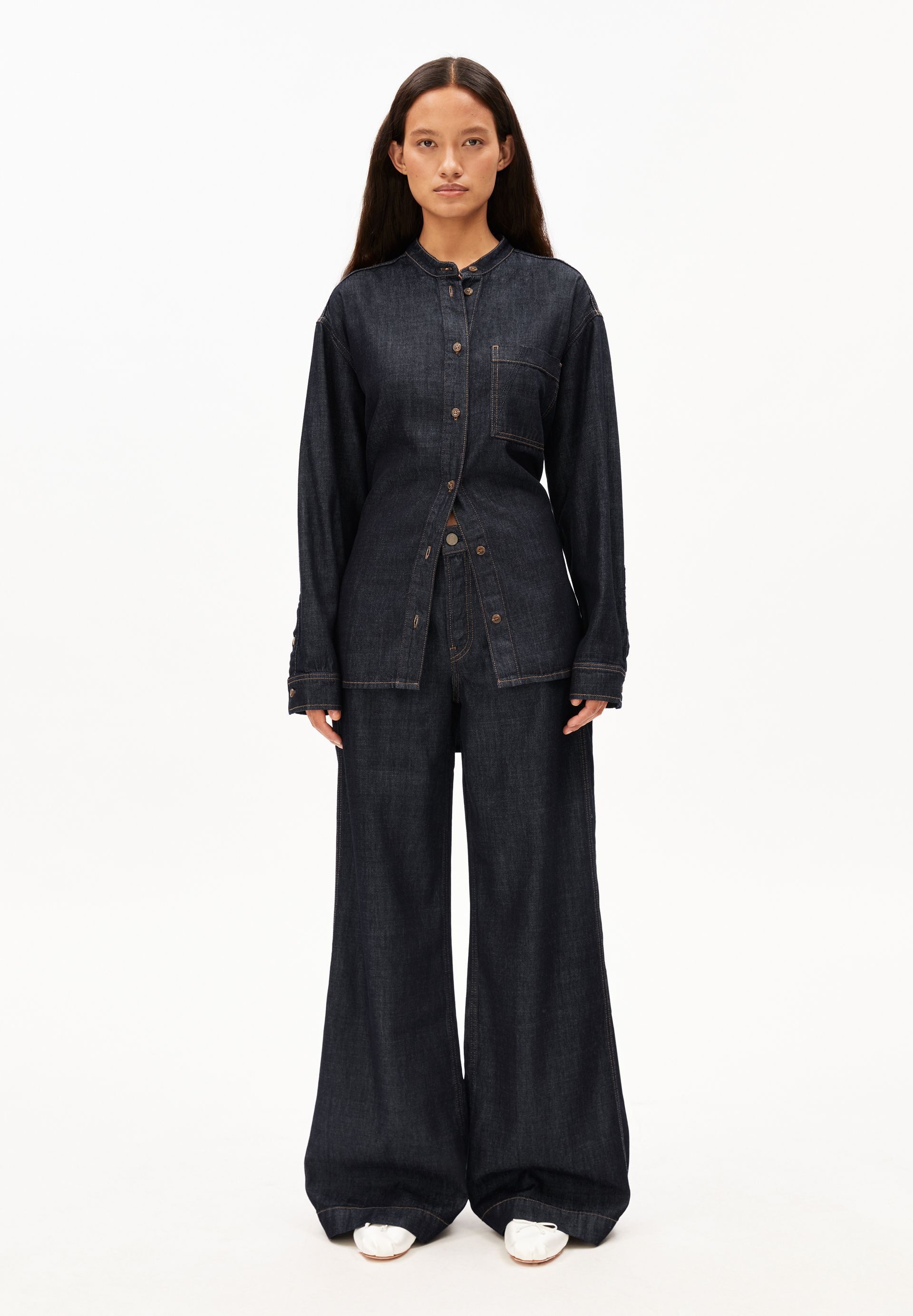 Armedangels Stoffhose ASTRAEAAS Hose aus Baumwoll-Lyocell-Mix (Mid waist, Loose Fit)