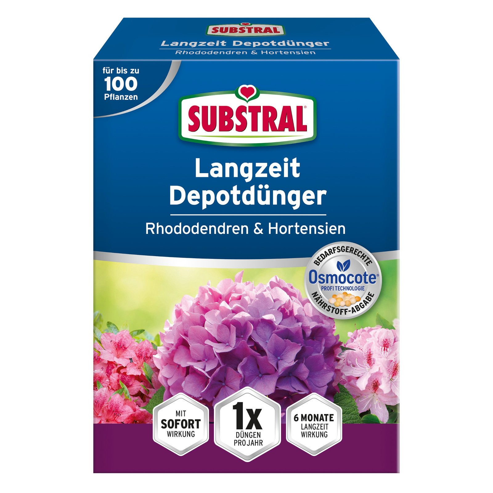 Substral Langzeitdünger Langzeit Depotdünger für Rhododendren & Hortensien - 1,5 kg