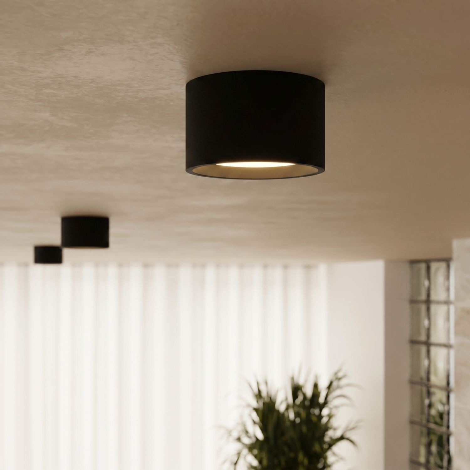 Licht-Erlebnisse Deckenleuchte EMSA, ohne Leuchtmittel, GX53 Ø 10 cm rund Modern