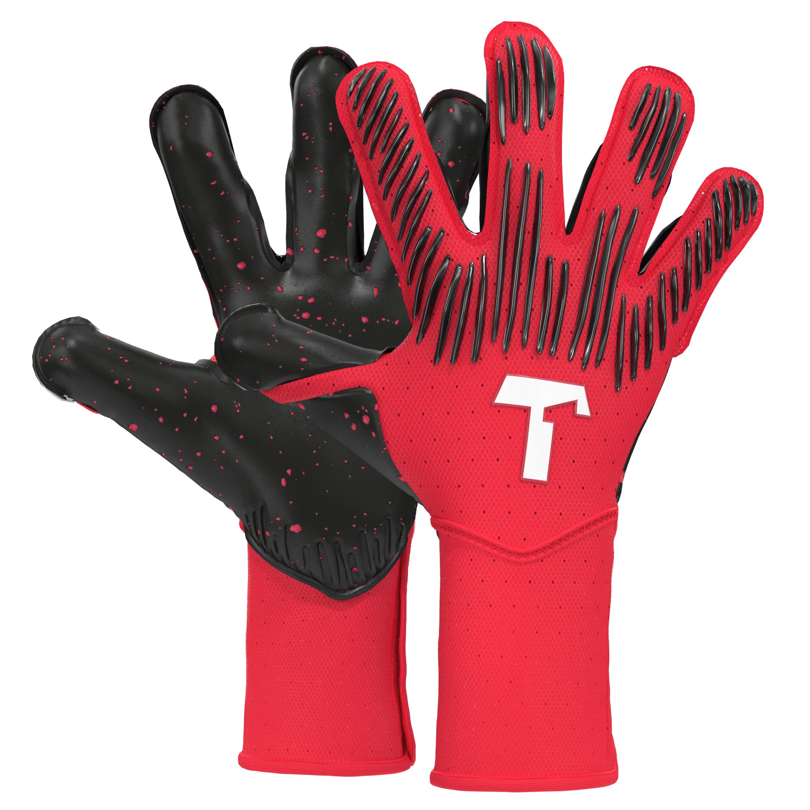 T1TAN Torwarthandschuhe Erwachsene, REBEL Solar Red, Größe 6-11