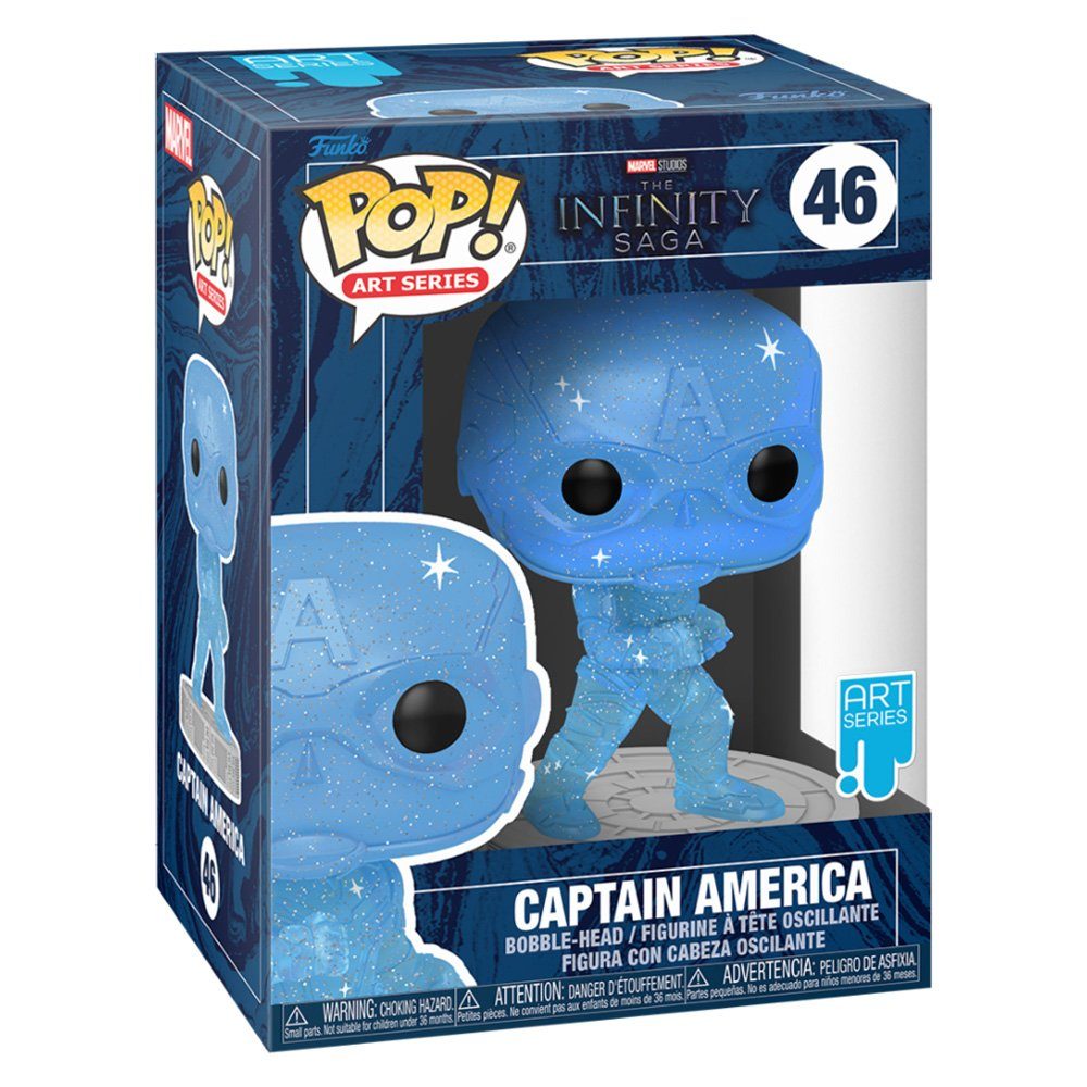 - mit Captain Funko Schutzhülle Infinity (Art America Actionfigur Marvel Series) Saga POP!