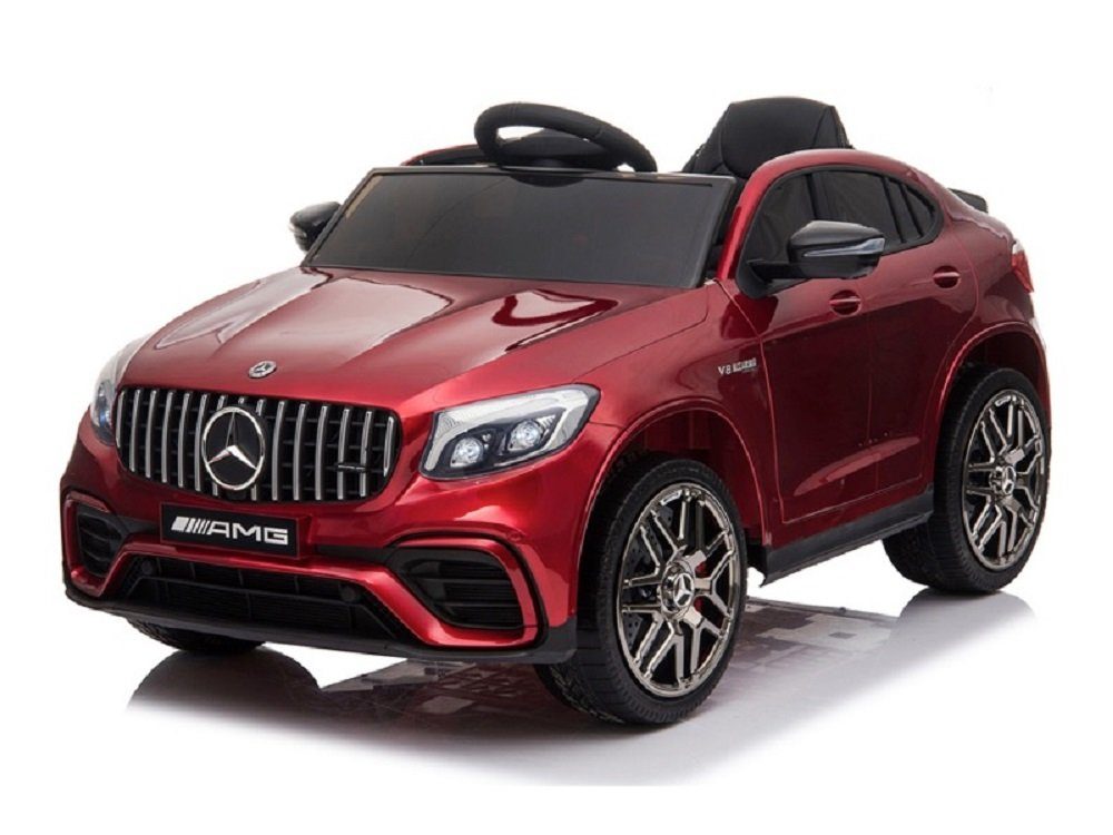 Elektro-Kinderauto Mercedes Benz GLC63 S zwei Motoren, LED, Audio, rot