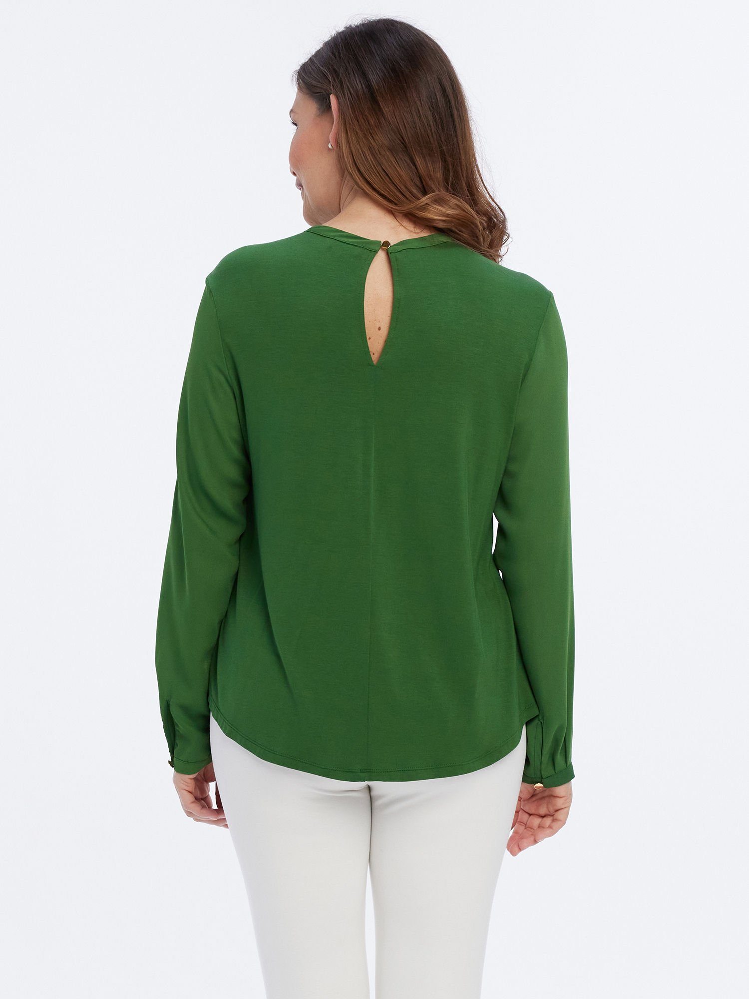 Georg Stiels Blusenshirt Volantbluse figurumspielend mit Rüschen günstig online kaufen