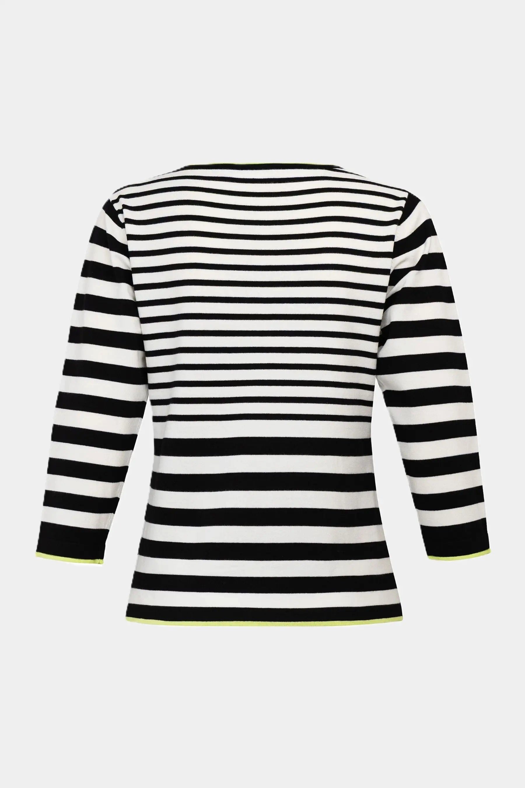 Zaubermond Strickpullover Strickpullover gestreift BLACK