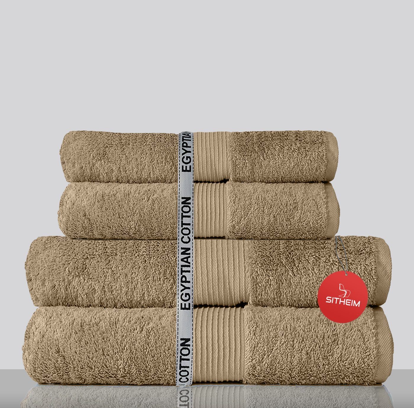 Sitheim® Handtuch Set GIZA LINE Handtücher aus 100% Baumwolle 4-teiliges Handtuchset, ägyptischer Baumwolle (4-St), 100% premium ägyptische Baumwolle