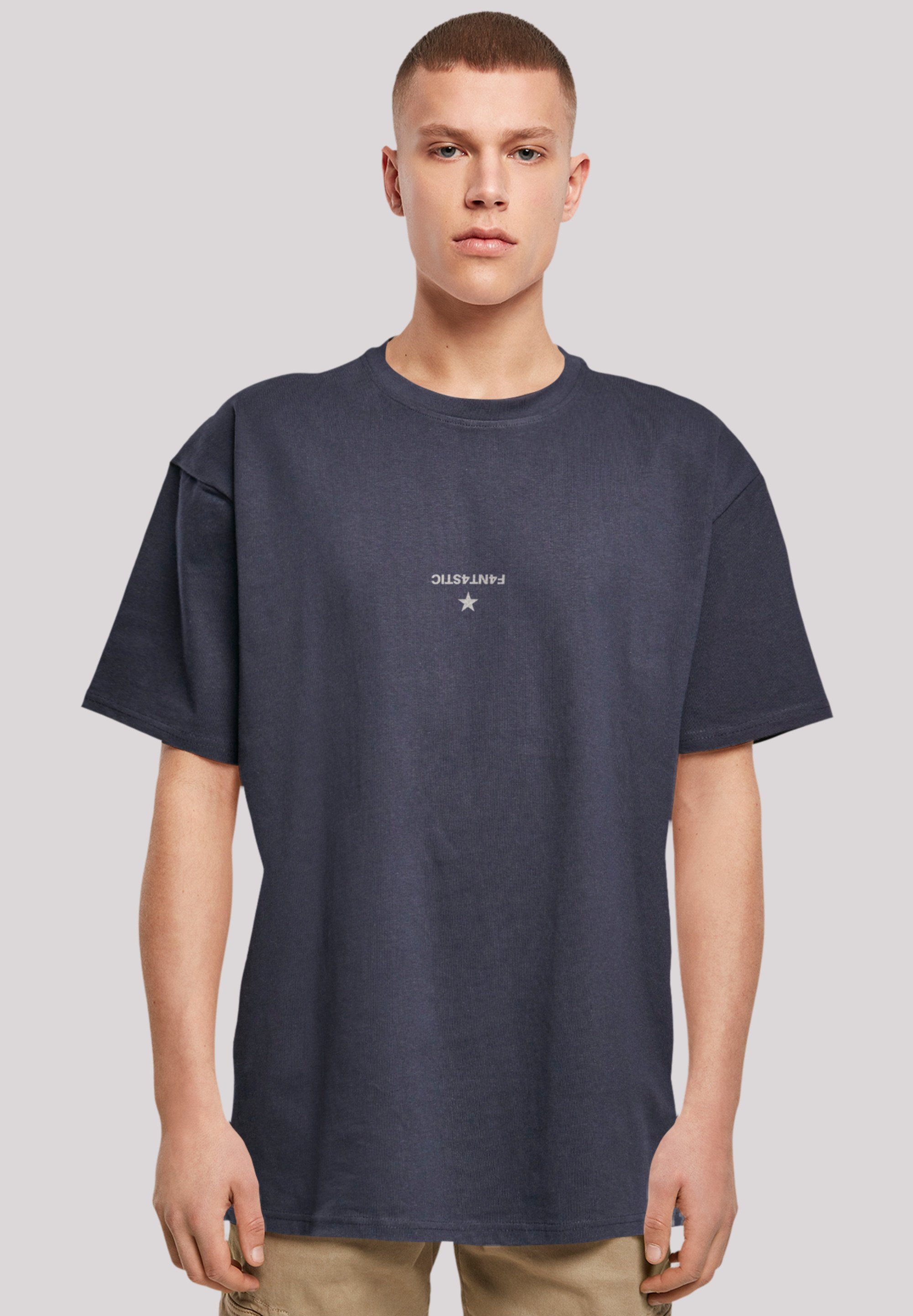 Grau Geometrics F4NT4STIC navy T-Shirt Print