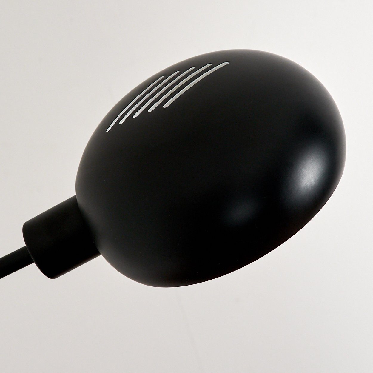 hofstein Stehlampe Stehlampe aus Metall/Glas in Schwarz/Weiß, ohne Leuchtmittel, verstellbare Schirme, An-/Ausschalter,240cm, 3 xE14, ohne Leuchtmitte – Bild 3 von 5