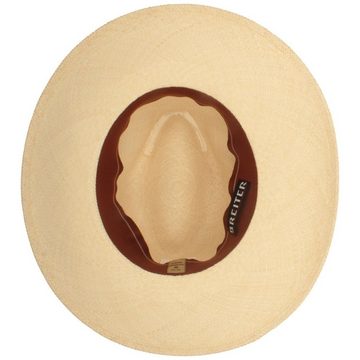 Breiter Strohhut feiner original Panama Hut mit Ripsband-Garnitur und UV-Schutz 50+