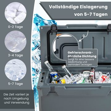 KOMFOTTEU Thermobehälter, 28L Kühlbox mit Griff, Flaschenöffner & Getränkehalter
