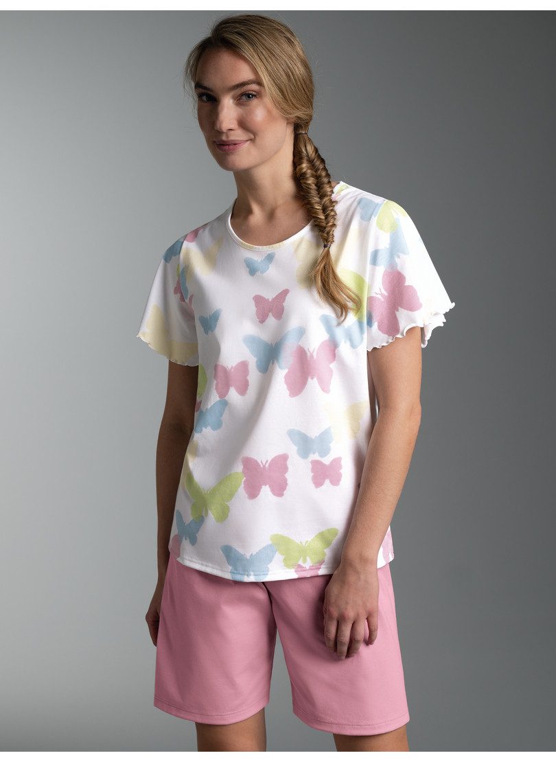 Trigema Schlafanzug TRIGEMA Pyjama mit Allover-Druck "Schmetterlinge" (1 tlg)