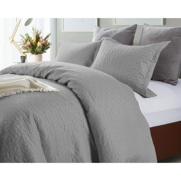 Tagesdecke Sleeptime Wayfair - Tagesdecke - Twin-Bett - 260x250 + 2 Kissenbezüge 60x70, Sitheim-Europe, Gut atmungsaktiv, Schön Weich und warm