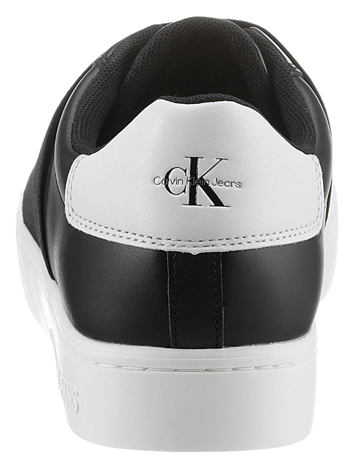 ELASTIC Jeans Form schmaler Calvin CUPSOLE in LTH schwarz Klein CASUAL Slip-On Sneaker